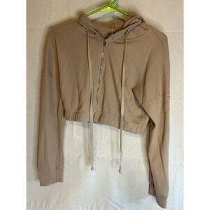 Nude Women's Small Jacket Jogger Set GUC Waffle Knit
